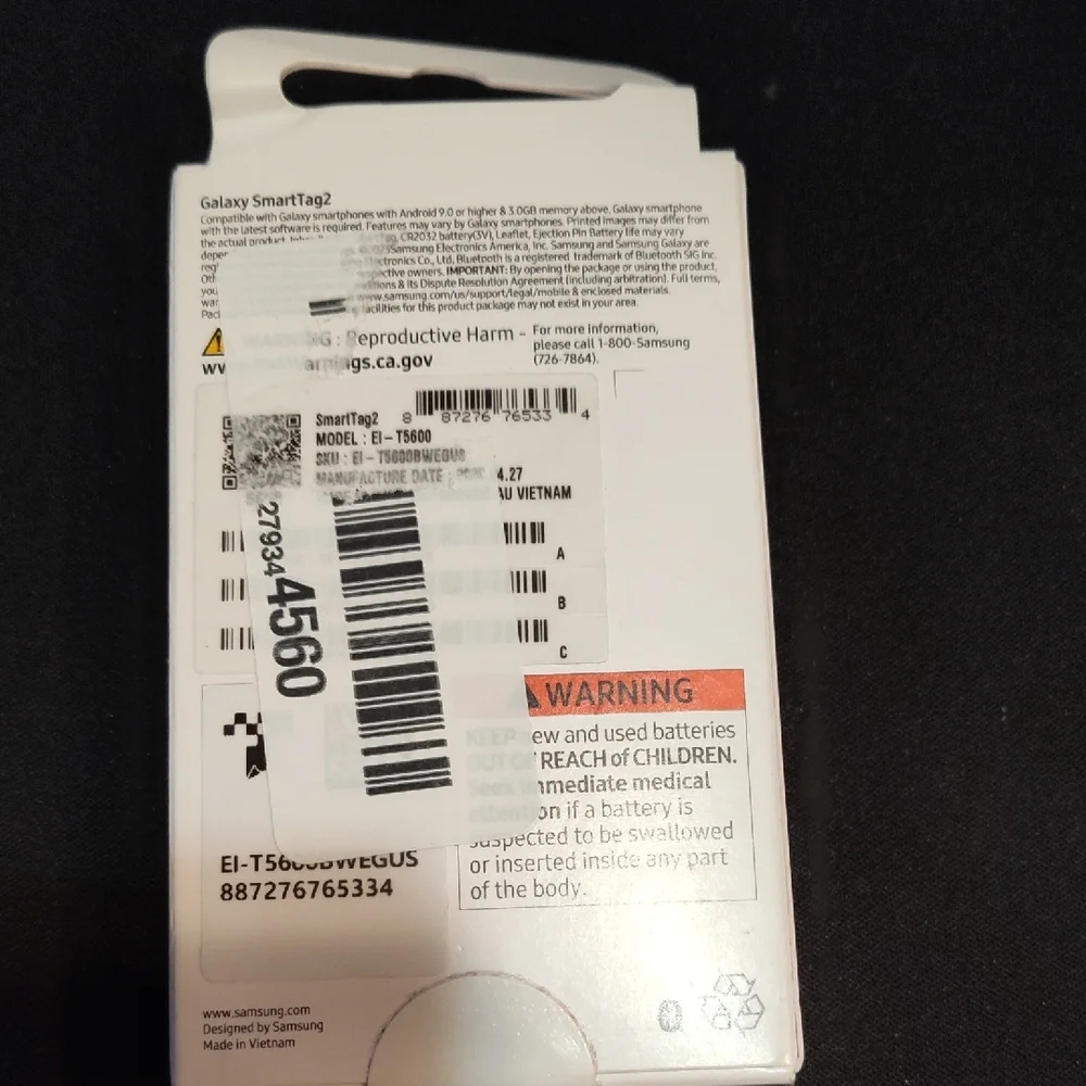 Samsung Galaxy SmartTag2 - Sleek White